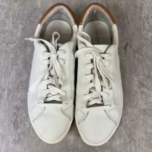 J. MCLAUGHLIN Angelique Leather Sneaker Womens Size 9M  White Low Top Casual
